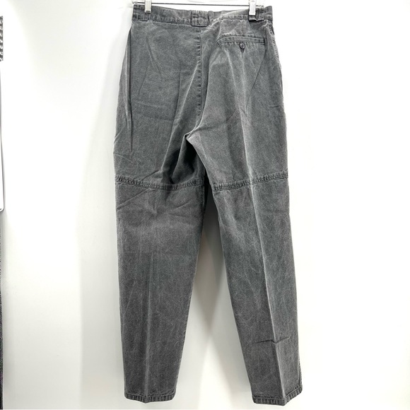 Vintage Katana Texwood Double Knee Jeans High Rise Taper Pleated Sz 29 Gray - Picture 11 of 12